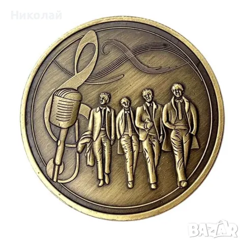 Монета Бийтълс , The Beatles в предпазна капсула , Рок група Бийтълс паметник в Ливърпул, снимка 3 - Нумизматика и бонистика - 48002930