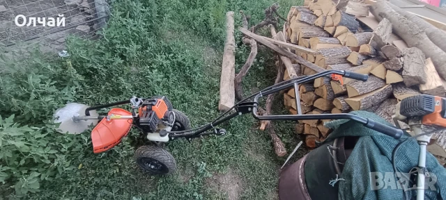 Тример с колела и дръжки, снимка 3 - Градинска техника - 50984525