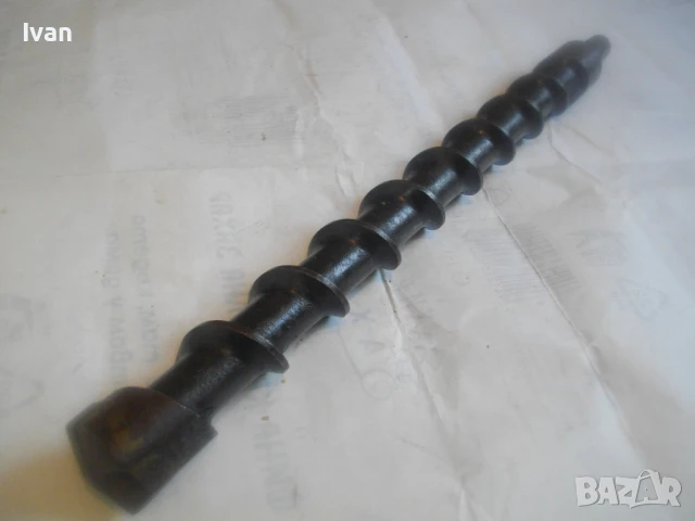 ф35мм ВИДИРАНА БУРГИЯ СВРЕДЛО 42см ЗА ПРОБИВАНЕ СКАЛИ КАМЪК БЕТОН ОТ СТАРОТО КАЧЕСТВО