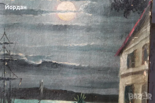 Стара картина масло върху платно, снимка 15 - Картини - 50085064