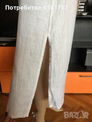 Ленена рокля Benetton, размер S, снимка 4 - Рокли - 51613896