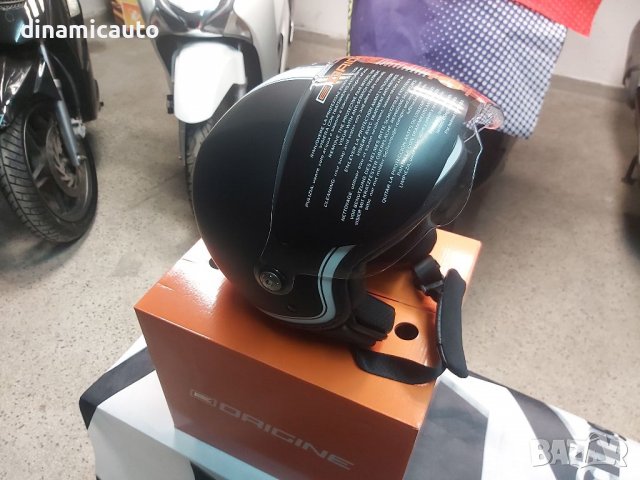 Нова Италианска Каска ORIGINE черно/бяло - размер L, снимка 3 - Аксесоари и консумативи - 39492776