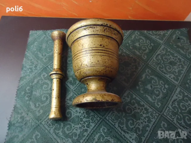 масивно бронзово хаванче с чукало, снимка 3 - Антикварни и старинни предмети - 55939005