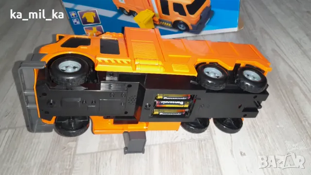 Играчка-Боклукчийски камион-Оранжев, снимка 7 - Коли, камиони, мотори, писти - 48471884
