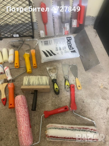 Спешно! Голям комплект инструменти за боядисване и шпакловане – Пълен комплект, снимка 3 - Други инструменти - 53370316