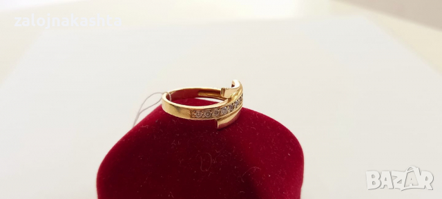 Златен пръстен-3,30гр/14кр, снимка 3 - Пръстени - 36294466