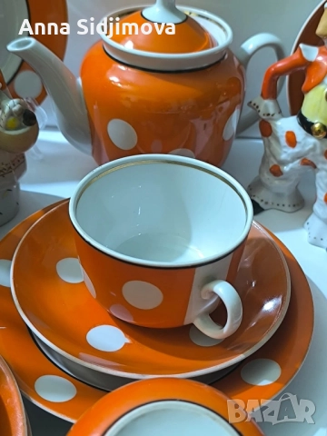 Руски порцелан сервиз за чай и статуетки , снимка 7 - Сервизи - 52174140