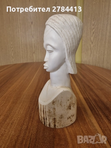 Статуетка от кост 20 см. 888 гр., снимка 3 - Статуетки - 52315827