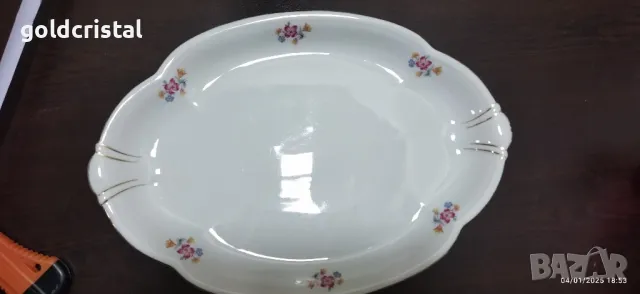 Старинен порцелан плато елипса , снимка 9 - Антикварни и старинни предмети - 48552810