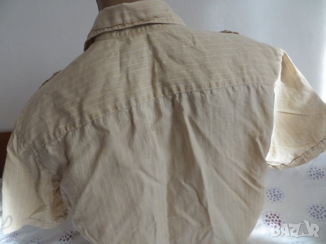 Мъжка риза с къс ръкав от лен Angelo Litrico, снимка 3 - Ризи - 25995328