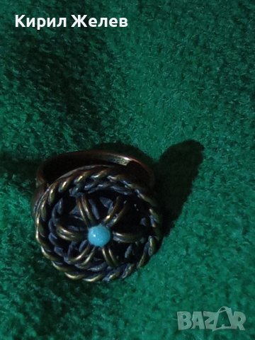19 ВЕК ВЪЗРОЖДЕНСКИ ТРАДИЦИОНЕН ТЮРКОАЗЕН ПРЪСТЕН БРОНЗ САЧАН МАЙСТОРСКА СТАРА ИЗРАБОТКА 22208, снимка 17 - Антикварни и старинни предмети - 33051710