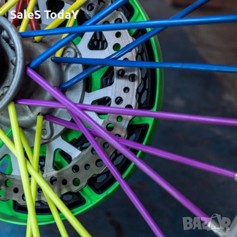 Декорация за спици, лилави, 72 БР, снимка 2 - Аксесоари за велосипеди - 44823465