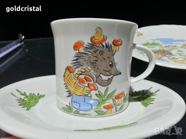 Стар български порцелан детски комплект , снимка 4 - Антикварни и старинни предмети - 16901870