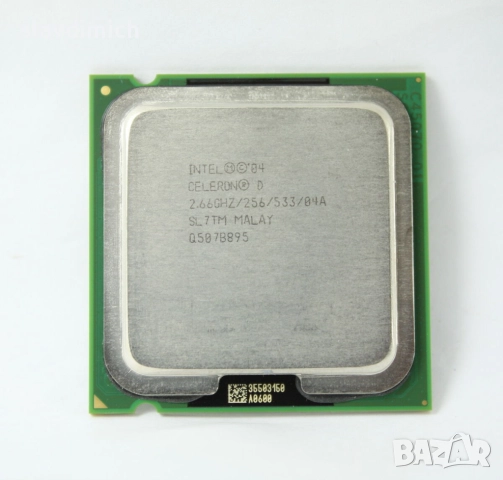 Процесор Intel Celeron D Processor 256K Cache 2.66 GHz 533 MHz FSB PLGA775, снимка 1