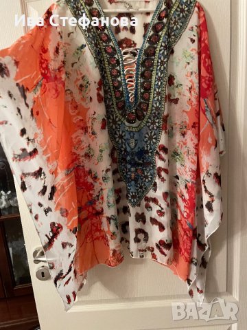 Wow 🤩 нова плажна туника наметка за плаж парео пончо за плаж тип пеперуда one size размер , снимка 3 - Туники - 41578761