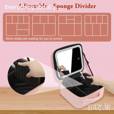 4079 Розово куфарче за грим, снимка 2 - Други стоки за дома - 42154682