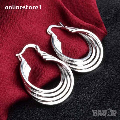 Сребърни обеци Халки 925 - Феноменал Код: BH346