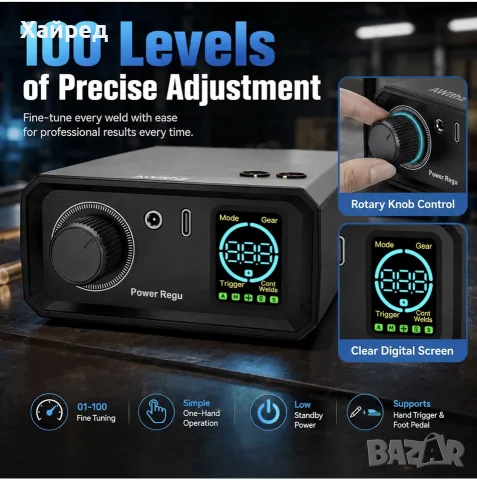 11500W AwithZ UK 1 Точкова заваръчна машина за батерии – Spot Welder, снимка 3 - Поялници и запояване - 56247056