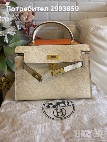 Чанта Кели*ЕРМЕС 25см*Hermes Kelly Mini*Epsom Leather Gold Hardware, снимка 11 - Чанти - 40729983