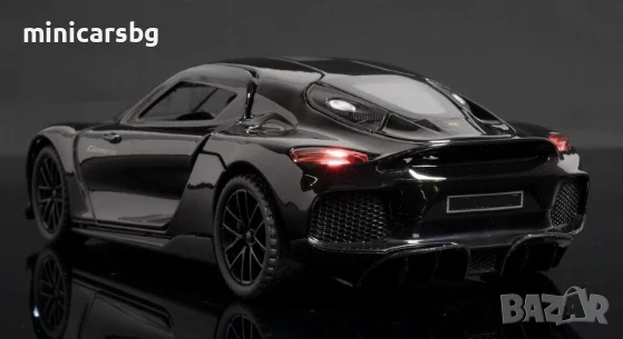 Метални колички: Koenigsegg Gemera 1:32 – умален модел хиперкола с отваряеми врати и детайли, снимка 6 - Колекции - 51193616