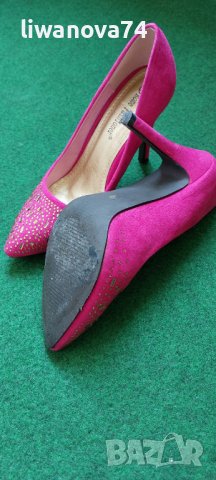 Елегантни розови обувки номер 36, снимка 4 - Дамски обувки на ток - 42257536