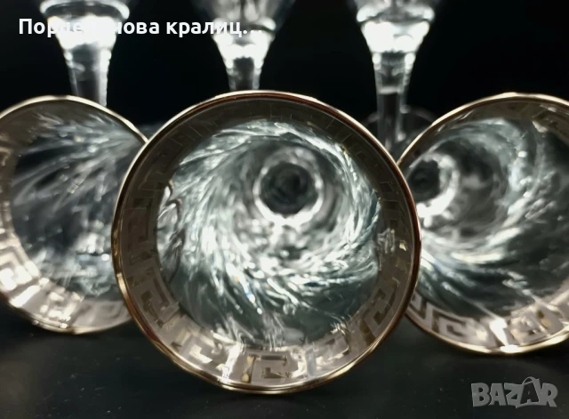 Елегантен комплект от 6 чаши за шампанско Versace, снимка 5 - Чаши - 51044911
