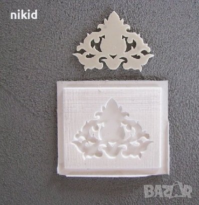 Малък орнамент тип пламък силиконов молд форма декор, снимка 2 - Форми - 41799358