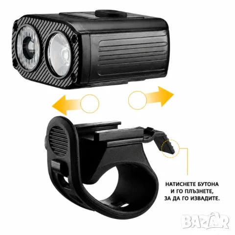 LED фар за велосипед 550 lm с два T6 диода, снимка 2 - Аксесоари и консумативи - 55866704