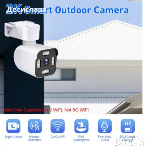 IP камера, Autodiag, 3MP, нощно виждане, двупосочно аудио, 360° въртене, аларма при движение, снимка 3 - IP камери - 47636715