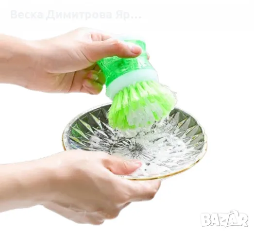 Четка за съд с контейнер за веро – ефективност с едно натискане, снимка 7 - Други стоки за дома - 47988581