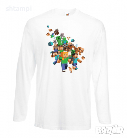 Мъжка тениска майнкрафт Minecraft 3,Minecraft,Игра,Забавление,подарък,Изненада,Рожден Ден., снимка 17 - Тениски - 36495038