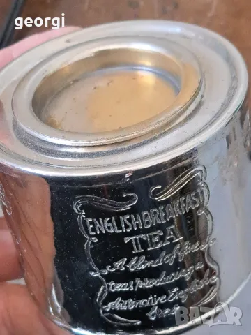 Стара метална кутия за чай   5/1, снимка 4 - Антикварни и старинни предмети - 49076947