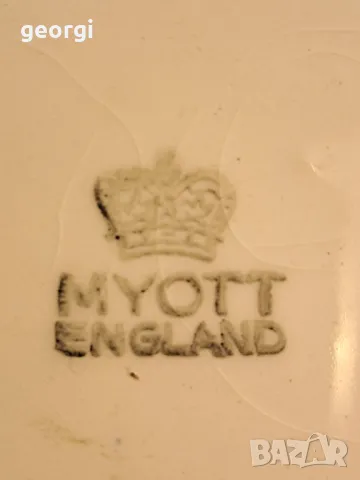 порцеланова чиния Myott син порцелан 23/5, снимка 4 - Чинии - 49341386