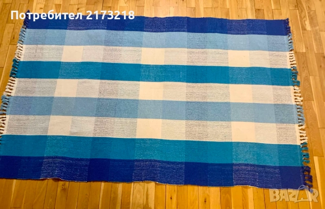 черга  - килим - синьо / бял цвят