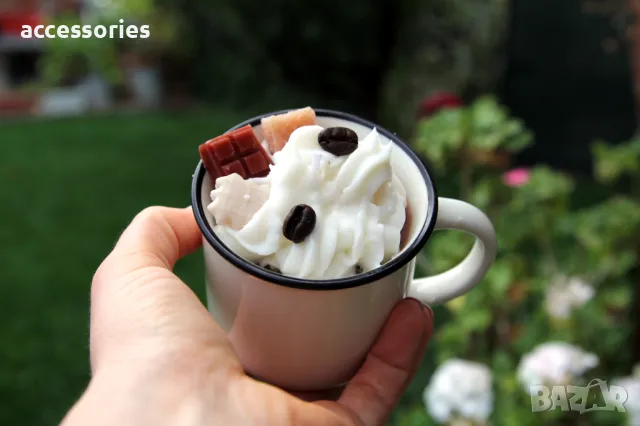 Ръчно изработена свещ "Капучино"