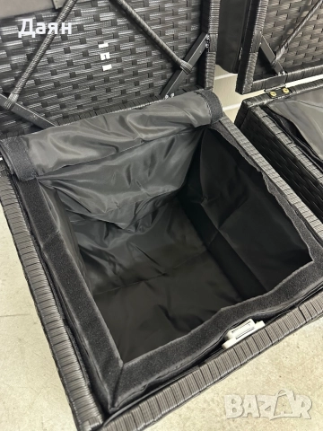 Комплект от 2 ратанови табуретки Yaheetech с място за съхранение , снимка 9 - Градински мебели, декорация  - 52007848