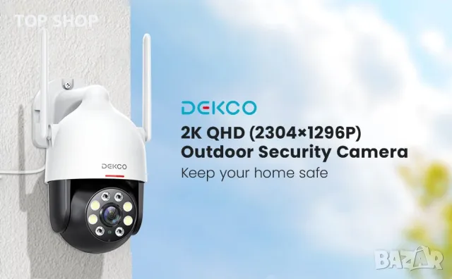 DEKCO 2K WiFi охранителна куполна камера, снимка 9 - Комплекти за видеонаблюдение - 49156944