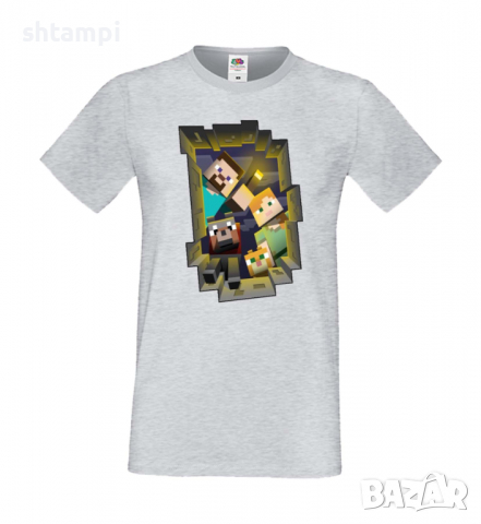 Мъжка тениска майнкраф Minecraft Search Party,Minecraft,Игра,Забавление,подарък,Изненада,Рожден Ден., снимка 9 - Тениски - 36496650