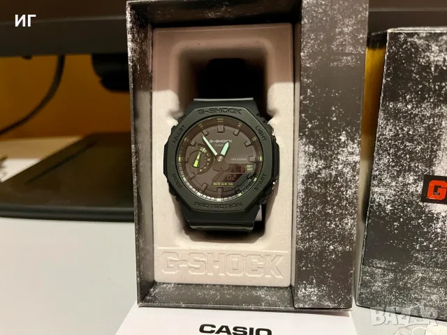 ПРОМО НОВ Casio G-Shock GA-2100-1A3ER унисекс/черен часовник/аларма/20 BAR/хронометър, снимка 2 - Мъжки - 55964972
