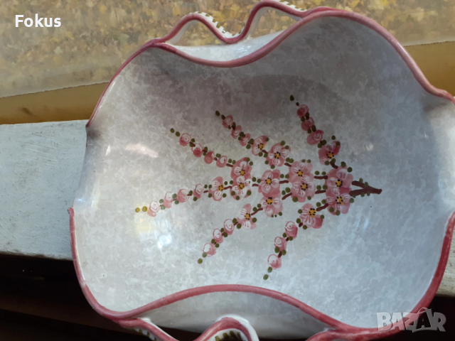 Красиво плато италианска керамика Dip A Mano, снимка 2 - Антикварни и старинни предмети - 53451742