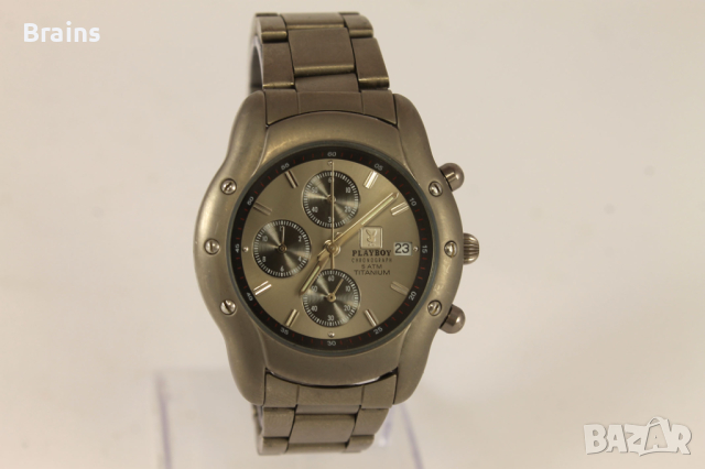 PLAYBOY Швейцарски Дамски Хронограф Титаниев, снимка 2 - Дамски - 44838125