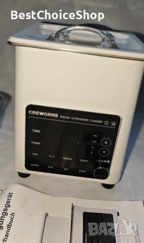Професионална ултразвукова вана CREWORKS 2L – 40kHz, с подгряване, снимка 4 - Други инструменти - 53421224