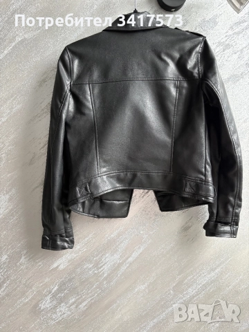 Дамско кожено яке, снимка 2 - Якета - 52340607