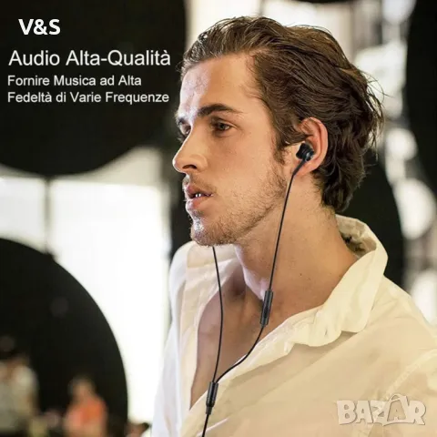 Жични слушалки GUUVOR, магнитни слушалки за поставяне в ушите, шумоизолиращи кабелни слушалки с микр, снимка 3 - Слушалки и портативни колонки - 48830646