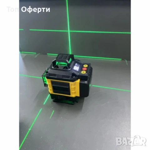Самонивелиращ Лазерен Нивелир 4D с 16 Линии, Зелен Лазер, Тринога и Куфар, снимка 2 - Измервателни инструменти - 50534879