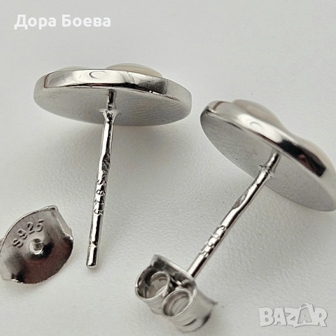 Сребърни обеци: "Флоранс", снимка 5 - Обеци - 52335798