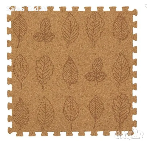 Плочка за Под от корк, Коркова настилка за балкон или кухня, EVA, 30x30x2см , снимка 1