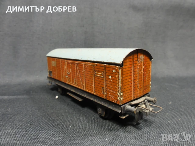 СТАРА РЕТРО МЕТАЛНА ИГРАЧКА ТОВАРЕН ВАГОН TRIX HO 1/87, снимка 3 - Колекции - 50612209