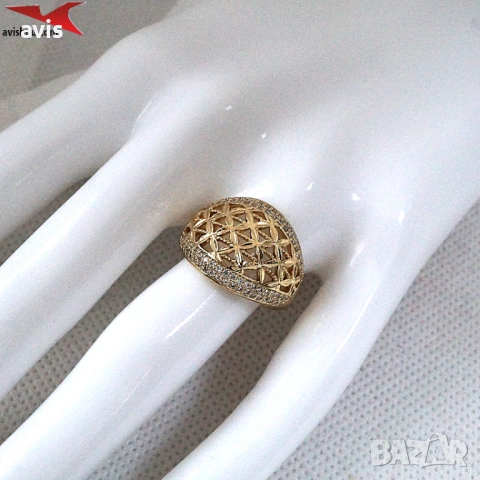 Пръстен с 14К златно покритие 224853, снимка 4 - Пръстени - 53808048