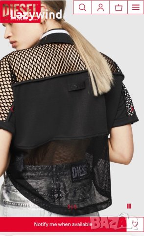 Мрежест тишърт Diesel, снимка 5 - Корсети, бюстиета, топове - 41964260
